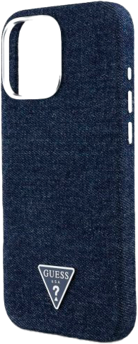 Панель Guess Denim Triangle Logo MagSafe для Apple iPhone 16 Pro Blue (3666339428297) - зображення 6