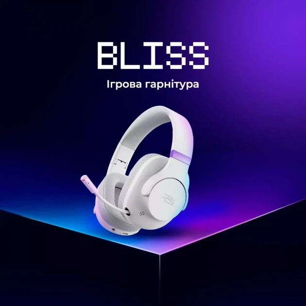 Бездротова ігрова гарнітура Proove Gaming Bliss (APP) white (GHBLPP010002) - зображення 11