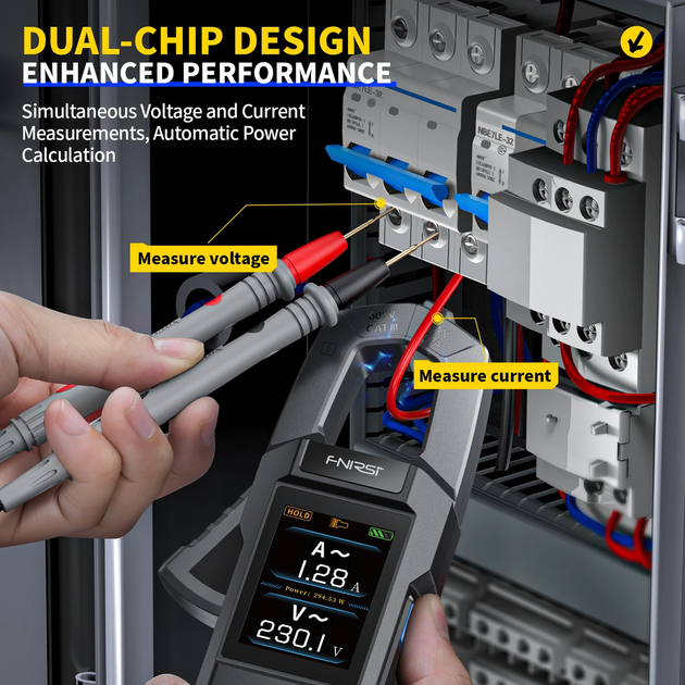 Цифровые токовые клещи FNIRSI DMC-100 AC/DC 600А True RMS мультиметр умные токоизмерительные клещи - Фото 6 Цифровые токовые клещи FNIRSI DMC-100 AC/DC 600А True RMS мультиметр умные токоизмерительные клещи - изображение 6