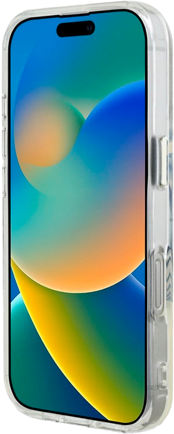 Панель Guess IML Metal Colored Circle Classic Logo MagSafe для Apple iPhone 16 Pro Max Transparent/Gray (3666339428754) - зображення 5