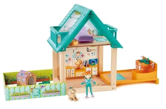 Ляльковий будиночок Hape Дерев'яна ветеринарна клініка (E3408) (6943478029743) - зображення 2