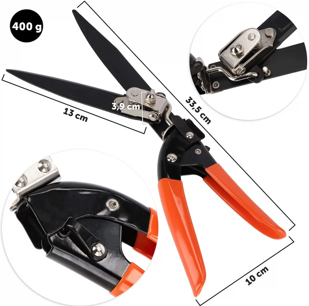 Ножиці для трави Kadax 10 x 33 см Помаранчеві (K698) - зображення 2