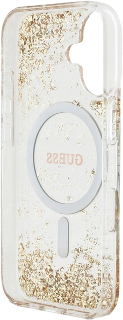 Панель Guess HC Resin Bottom Glitter MagSafe для Apple iPhone 16 Gold (3666339429485) - зображення 7