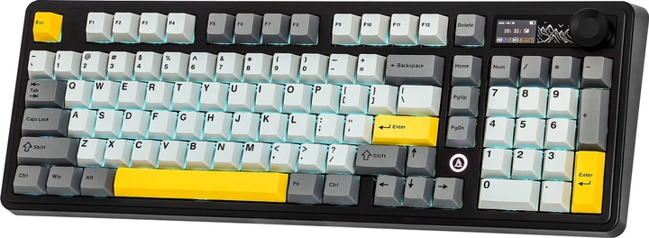 Klawiatura bezprzewodowa Ajazz AK980 Gift Switch V2 Wireless/USB Black-Grey (AK980-V2-G-BGY) - obraz 3