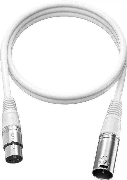 Kabel Fifine L9CW XLR Male - XLR Female 1.8 m White (4820216978780) - obraz 2
