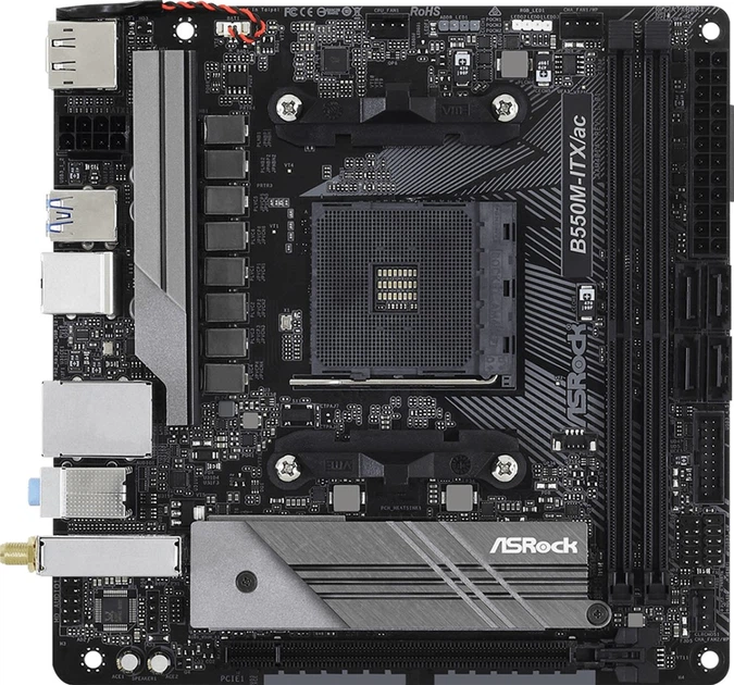 Материнська плата ASRock B550M-ITX/ac (AM4, AMD B550, PCI-Ex16) (J4M0XB042299) - Уцінка - зображення 1