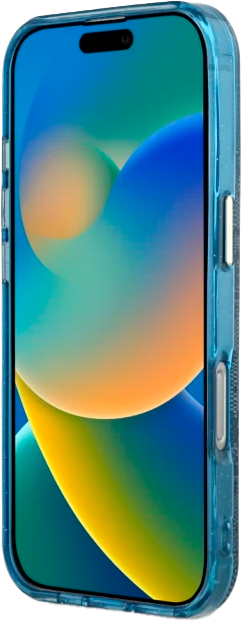 Etui Guess IML Metal Glitter 4G Circle Triangle MagSafe do Apple iPhone 16 Pro Max Blue (3666339430399) - obraz 5