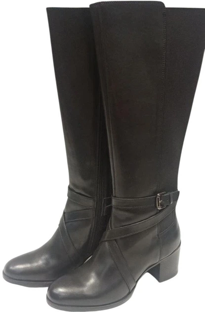 Kozaki damskie skórzane Geox D26FSC00043-C9999 37 Czarne (8050036686039) (955555906623929) - Outlet - obraz 2