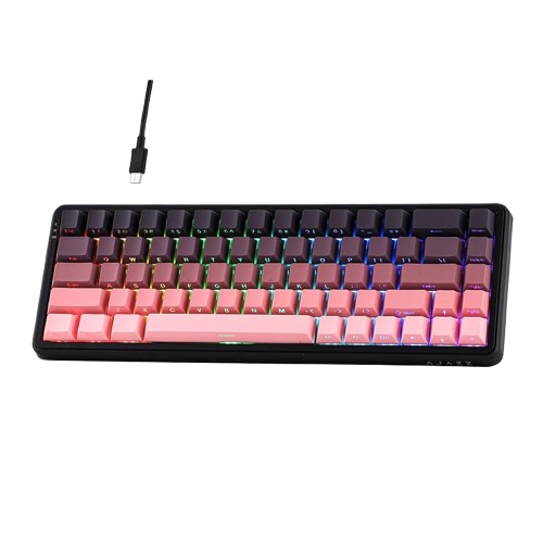 Клавіатура Ajazz AK680 Max Side Printed Pink - Фото 2 Клавіатура Ajazz AK680 Max Side Printed Pink - изображение 2