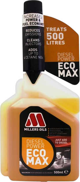 Dodatek do oleju napędowego Millers Oils Diesel Power Ecomax 500 ml (5024081620433) - obraz 1