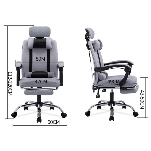 Fotel Magboss 56939 obrotowy z podnóżkiem i zagłówkiem Czarny (5902734872715) - obraz 6