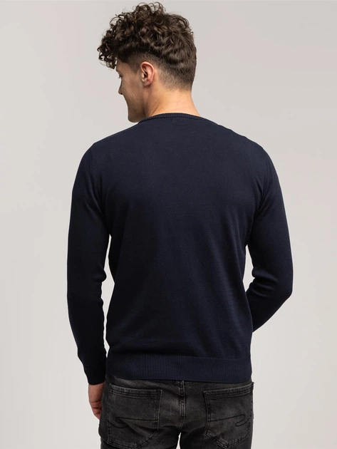 Sweter męski bawełniany Lee Cooper Andy-Organic 2XL Granatowy (5905991746430) - obraz 2