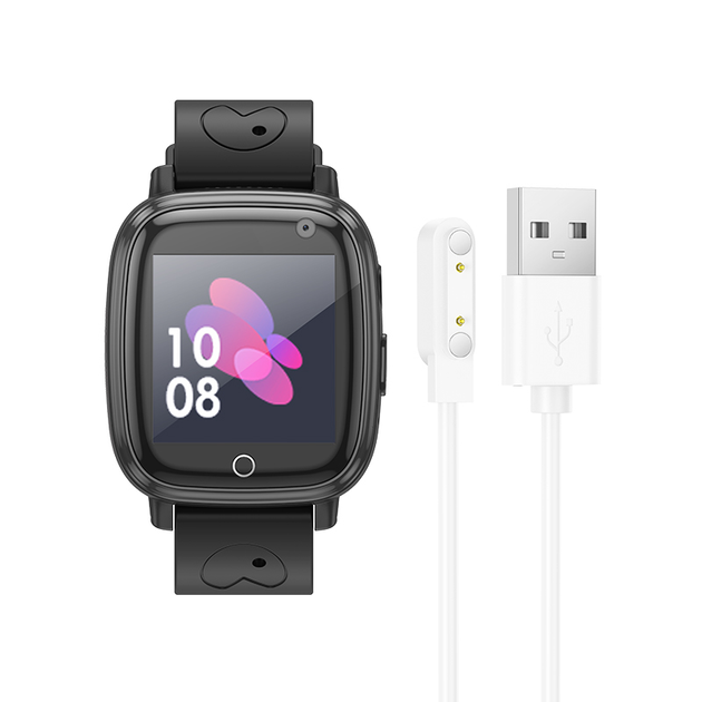 Дитячий cмарт-годинник Hoco Y100 36mm. SIM 2G. 400 mAh. IP65 чорний - изображение 3