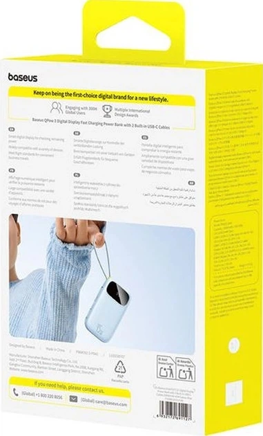 Powerbank Baseus EnerFill FC21 Qpow 3 Ultra 20000 mAh 45W Blue (P10082105313-00) - obraz 4