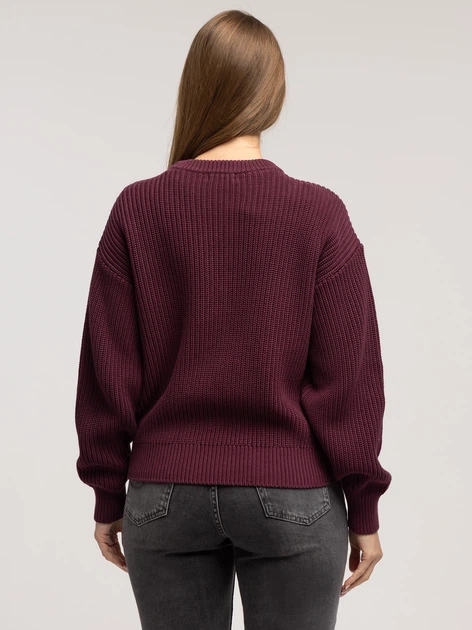 Sweter damski bawełniany Lee Cooper-Yana Organic S Bordowy (5905991746478) - obraz 2