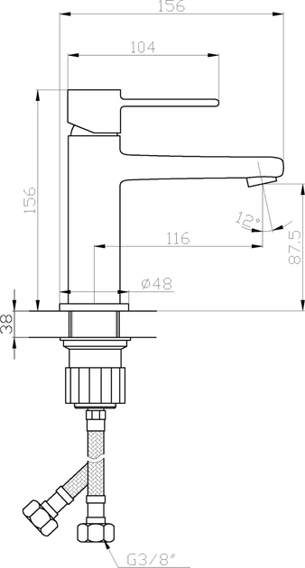 Змішувач для раковини Invena Glamour BU-02-009-V Золотий - зображення 2