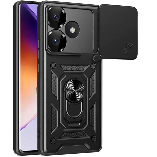 Ударопрочный чехол Serge Ring с защитой камеры для Xiaomi Poco F6 (Черный) Epik (207684) - Фото 1 Ударопрочный чехол Serge Ring с защитой камеры для Xiaomi Poco F6 (Черный) Epik (207684) - изображение 1