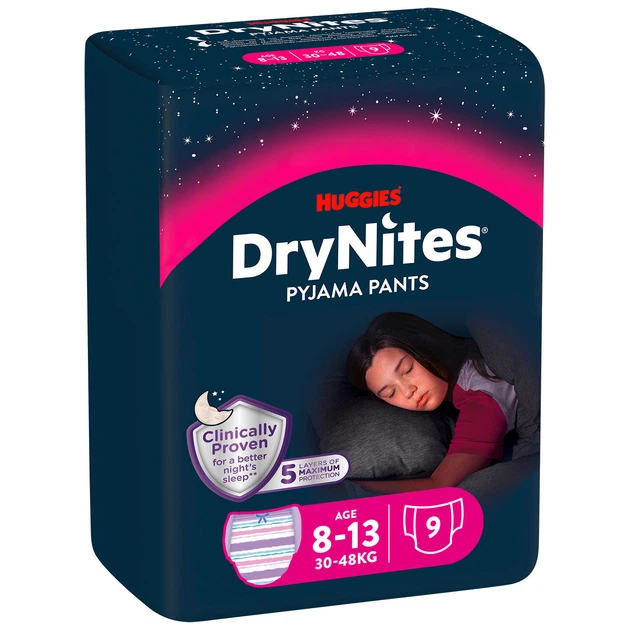 Підгузки-трусики Huggies DryNites для дівчаток 8-15 років 9 шт. (5029053527604) - зображення 2