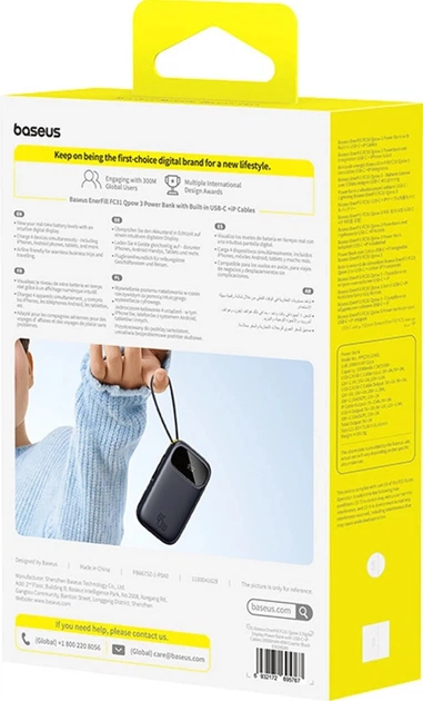 Powerbank Baseus EnerFill FC21 20000 mAh 45W Black (E0028D00) - obraz 4
