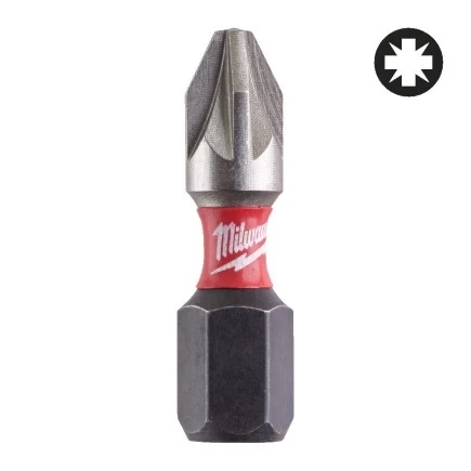 Бита SHOCKWAVE MILWAUKEE, PZ2, 25мм, (25шт), пластиковая коробка - изображение 3