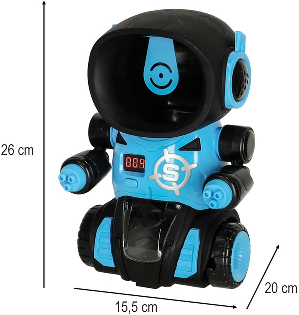 Ігровий набір YG Sport Power Gun Popper Cтрільба по мішенях 2в1 Синій робот (5903039752610) - зображення 7