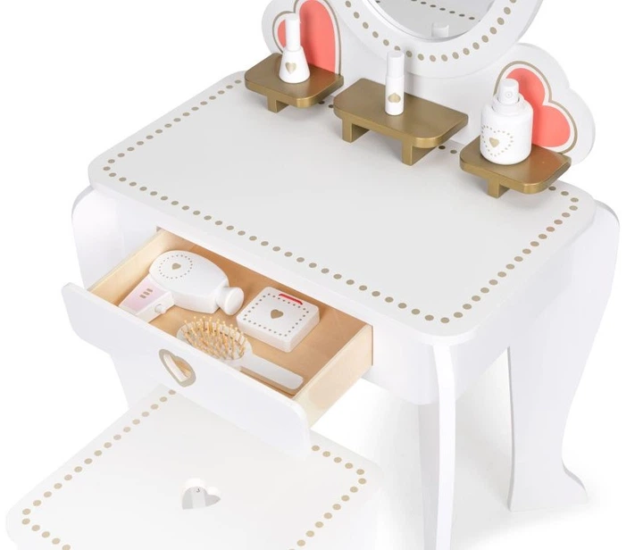 Туалетний столик дитячий дерев’яний EcoToys з дзеркалом (5903769977215) - зображення 4