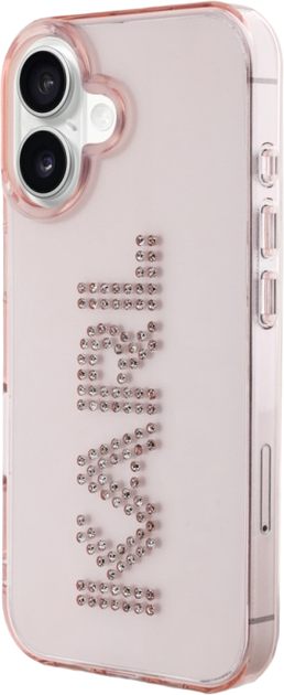 Панель Karl Lagerfeld IML Rhinestones Logo для Apple iPhone 16 Pink (3666339356828) - зображення 2