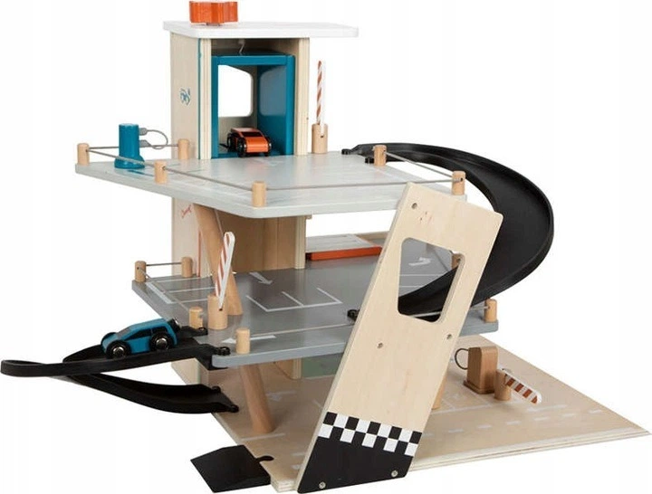 Parking garaż Small Foot drewniany wyścigowy dla autek 2 piętrowy 12357 (4020972123572) - obraz 2