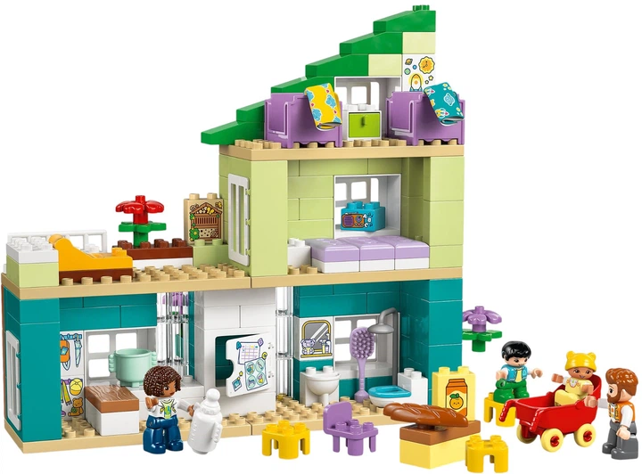 Zestaw klocków LEGO DUPLO Town Nowoczesny dom rodzinny 3 w 1 z figurkami 166 elementów (10470) - obraz 2