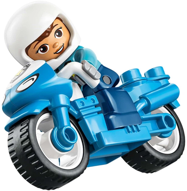 Zestaw klocków LEGO DUPLO Town Niebieski motocykl policyjny 11 elementów (10471) - obraz 5
