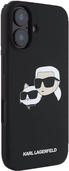 Etui plecki Karl Lagerfeld Karl & Choupette Head na Apple iPhone 16 z MagSafe Czarne (3666339319649) - obraz 4