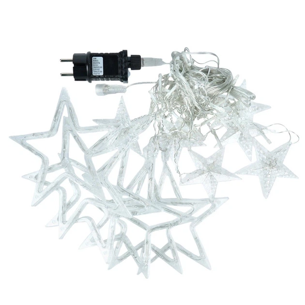 Kurtyna świetlna Vilde 839443 gwiazdki 120 LED Zimna Biała (5904316479336) - obraz 4