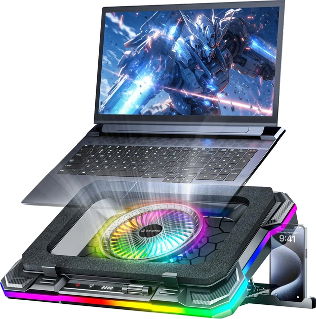 Охлаждающая подставка для ноутбука GamePro CP950 - Фото 2 Охлаждающая подставка для ноутбука GamePro CP950 - изображение 2