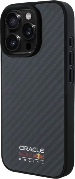 Etui Red Bull Carbon Fiber Shiny Logo MagSafe do Apple iPhone 16 Pro Max Black (RBHMP16X24CFILSK) - obraz 2