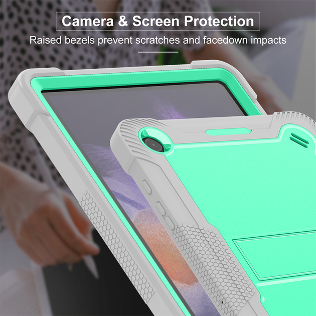 Протиударний чохол з підставкою Shockprof Capsule для Samsung Galaxy Tab A9+ / A9 Plus 11" SM-X210 SM-X216 Бірюзовий - Фото 8 Протиударний чохол з підставкою Shockprof Capsule для Samsung Galaxy Tab A9+ / A9 Plus 11" SM-X210 SM-X216 Бірюзовий - зображення 8