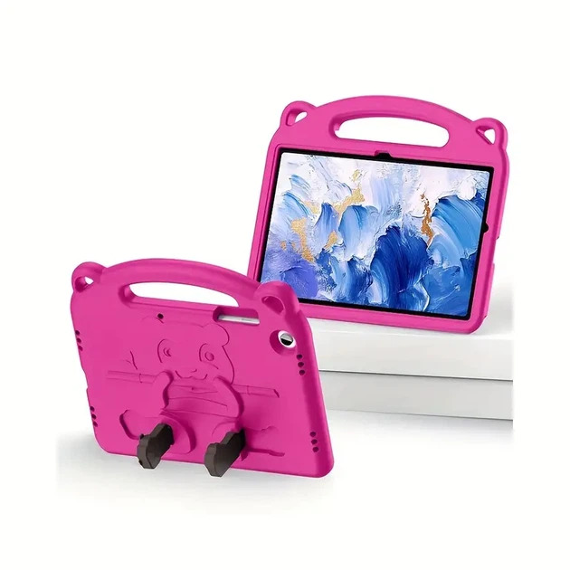 Противоударный детский силиконовый чехол с ручкой EVA Panda для Samsung Galaxy Tab A9+ / A9+ Plus 11" SM-X210 SM-X216 Малиновый - Фото 10 Противоударный детский силиконовый чехол с ручкой EVA Panda для Samsung Galaxy Tab A9+ / A9+ Plus 11" SM-X210 SM-X216 Малиновый - изображение 10