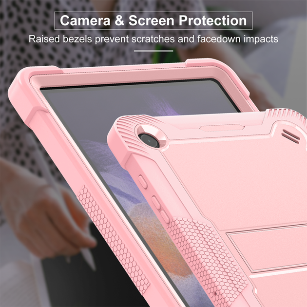 Противоударный чехол с подставкой Shockprof Capsule для Samsung Galaxy Tab A9+ / A9 Plus 11" SM-X210 SM-X216 Розовый - Фото 8 Противоударный чехол с подставкой Shockprof Capsule для Samsung Galaxy Tab A9+ / A9 Plus 11" SM-X210 SM-X216 Розовый - изображение 8