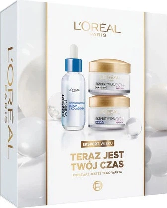 Zestaw L'Oreal Paris Ekspert Wieku 60+ Serum do twarzy 30 ml + Krem na dzien 50 ml + Krem na noc 50 ml (5905076886006) - obraz 3