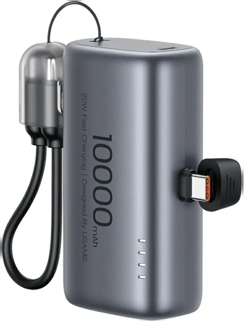 Powerbank USAMS PB82 10000mAh 20W Grey (6958444995168) - obraz 1