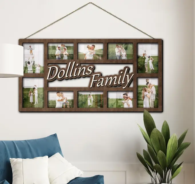 Фоторамка-коллаж The Frame Depot семейная на 10 фото Коричневый (rectangles_dollins_collage) - изображение 2