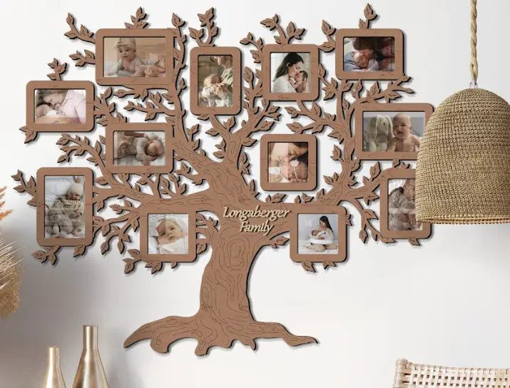Фотоколлаж настенный The Frame Depot Семейное дерево ручной работы на 12 фото Коричневый (tree_many_leaves_l) - Фото 2 Фотоколлаж настенный The Frame Depot Семейное дерево ручной работы на 12 фото Коричневый (tree_many_leaves_l) - изображение 2