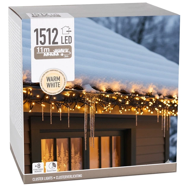 Girlanda Home Styling Collection 839543 lampki świąteczne 1512 LED Ciepły Biały (8720573813211) - obraz 2