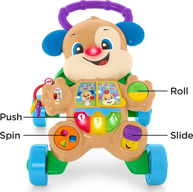 Ходунки Fisher-Price Граю та Вчуся Навчальна каталка "Собачка" англійською мовою - зображення 5