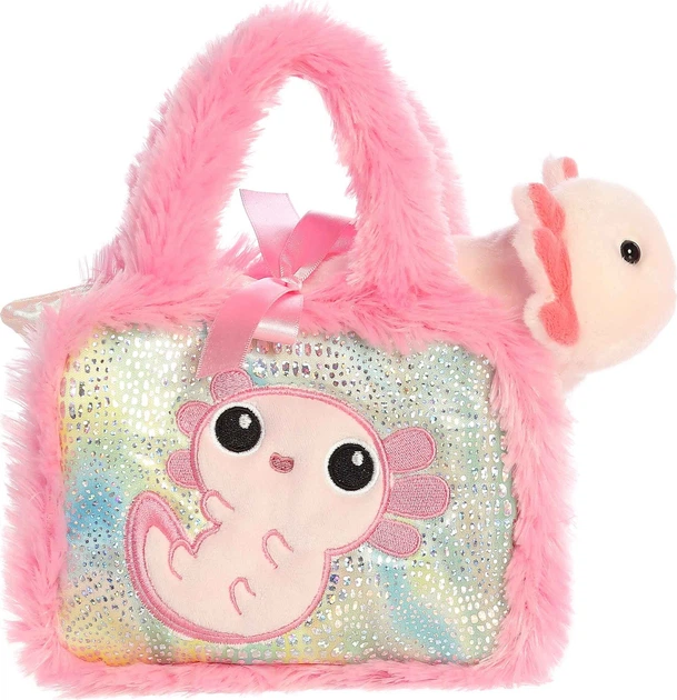 Maskotka Aurora Fancy Pals Aksolotl w torbie 21 cm 220897F (5034566351097) - obraz 3