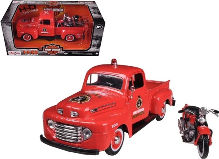 Zestaw metalowych modeli Maisto Harley-Davidson Ford F-1 Pick-up i Harley-Davidson EL Knucklehead 1936 2 szt 1:24 MST32191 (90159321910) - obraz 1