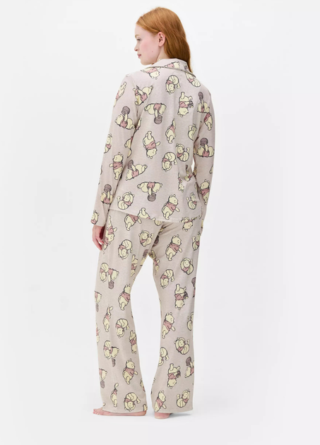 Пижама Primark Cosy Printed Boyfriend Pyjamas XXS Домашний комплект Коричневый (8557) - изображение 4