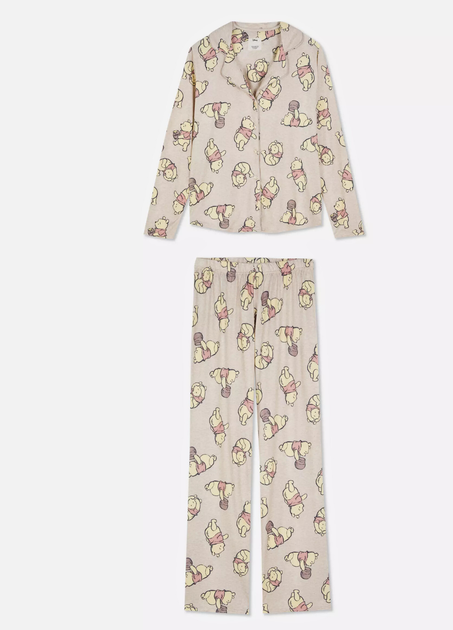 Пижама Primark Cosy Printed Boyfriend Pyjamas XXS Домашний комплект Коричневый (8557) - изображение 5