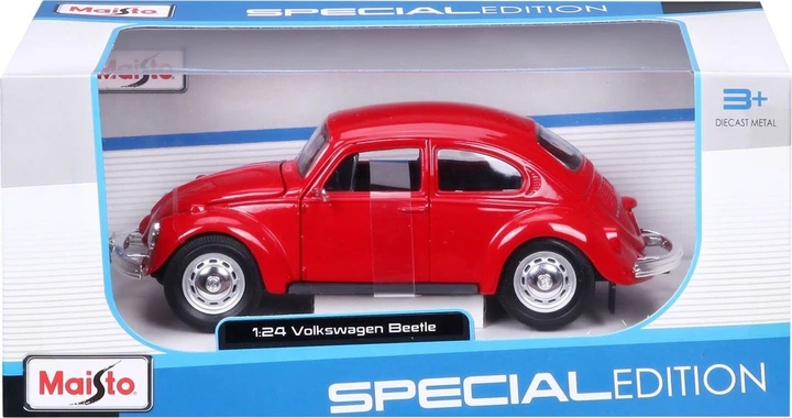 Metalowy model samochodu Maisto Special Edition Volkswagen Beetle 1:24 MST31926RD (90159319269) - obraz 2