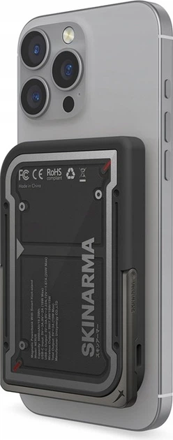 Powerbank Skinarma Nexus Mecha Magnetic Kick-Stand MagSafe 5000 mAh 20W Black (SK-PB5KNEXUS-MECBLK) - obraz 3