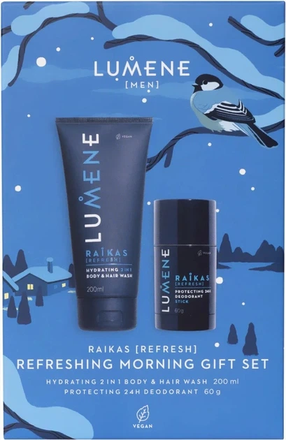 Набір Lumene Raikas Refreshing Morning Шампунь-гель для душу 200 мл + Дезодорант у стіку 60 г (6412600864458) - зображення 1